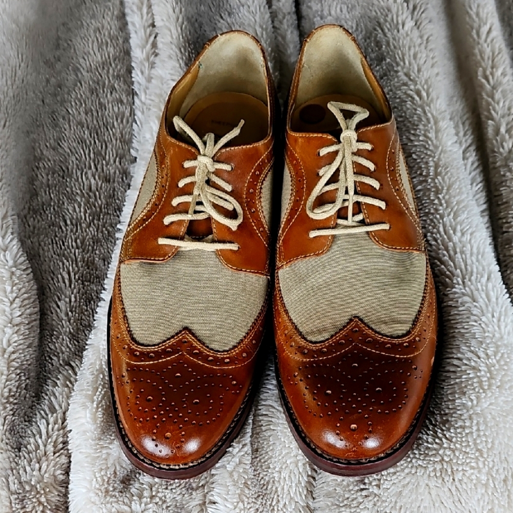 Johnston & Murphy Brown and Tan Oxford Shoes